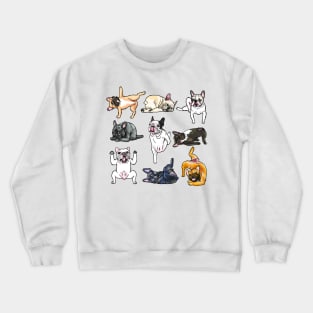 The Frenchie Squad does yoga Crewneck Sweatshirt